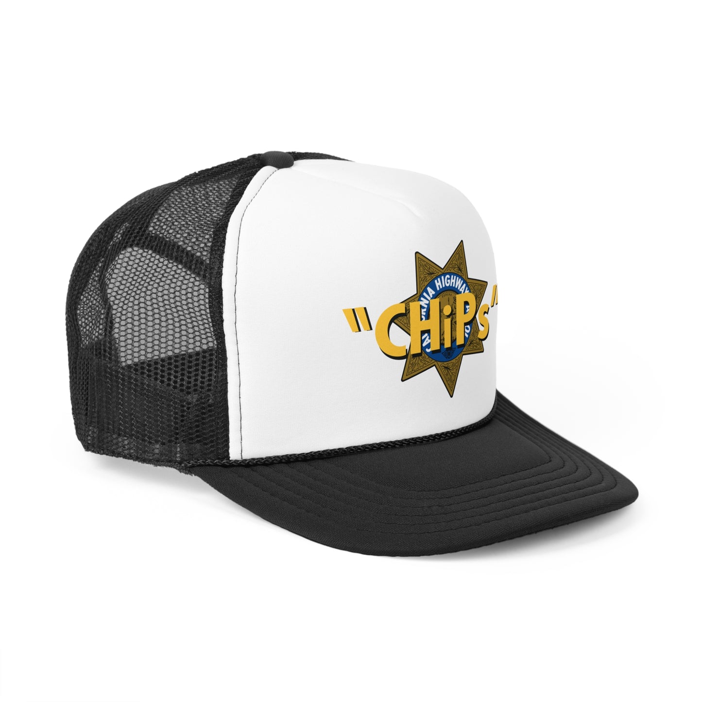 CHiPs TV Show Logo Trucker Hat - Vintage Style Mesh Cap