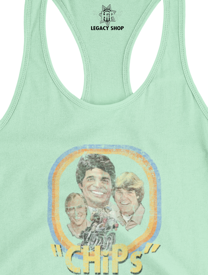 CHiPs Women’s 70s Style Racerback Tank