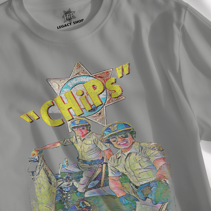 Ponch & Jon Distressed Vintage Style Tee