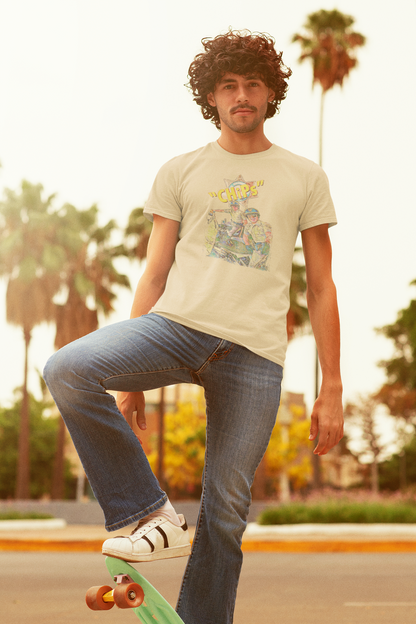 Ponch & Jon Distressed Vintage Style Tee