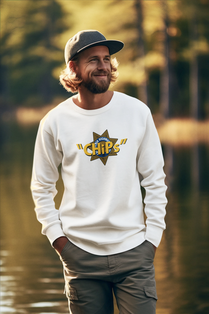 Cozy Up Like Ponch and Jon! CHiPs Logo Sweatshirt for Retro TV Fans