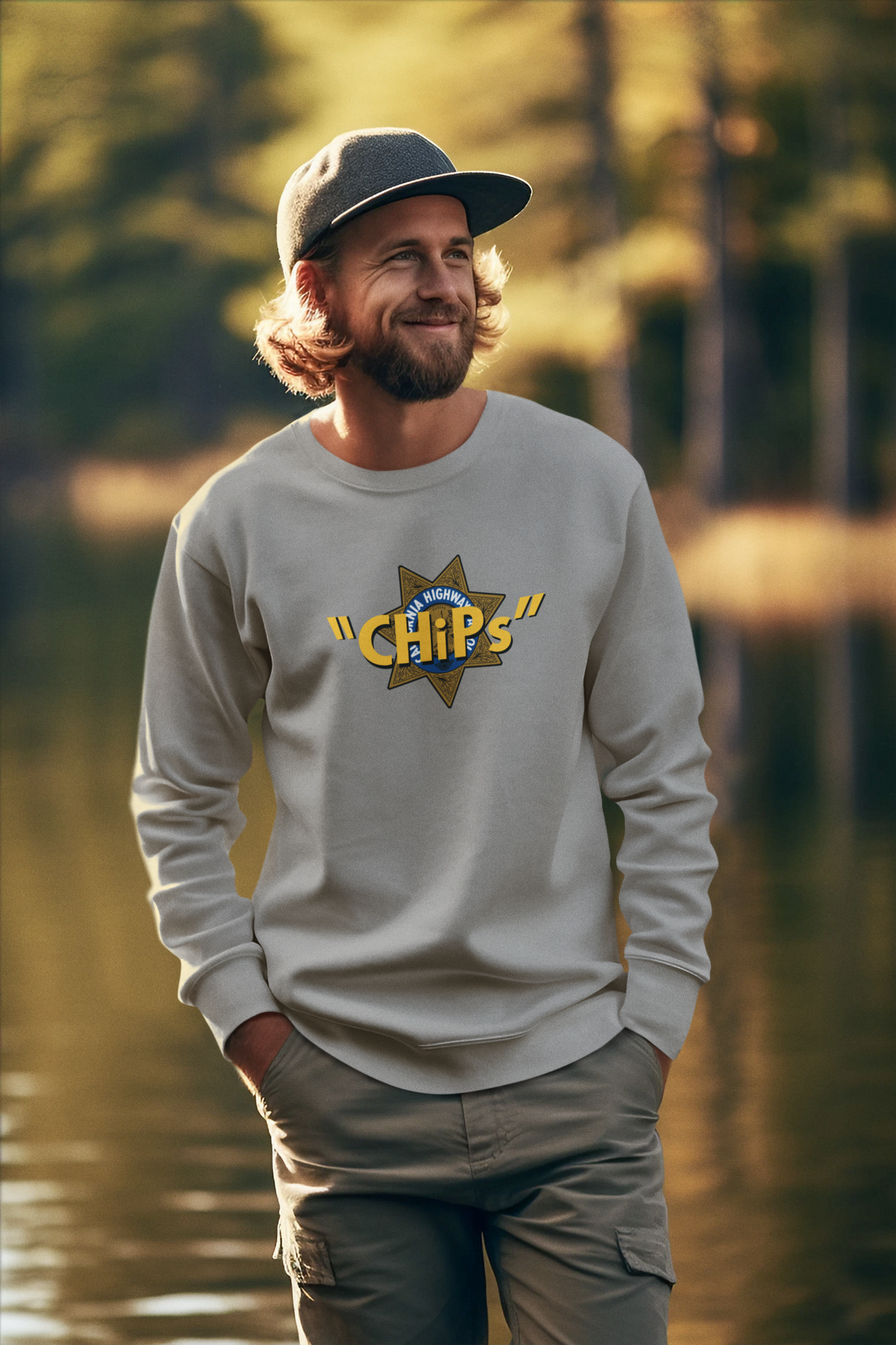 Cozy Up Like Ponch and Jon! CHiPs Logo Sweatshirt for Retro TV Fans